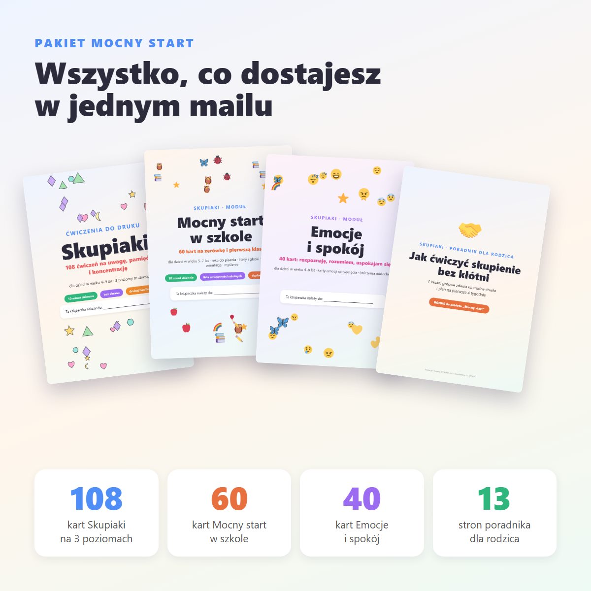 Infografika: 108, 60 i 40 kart oraz 13 stron poradnika